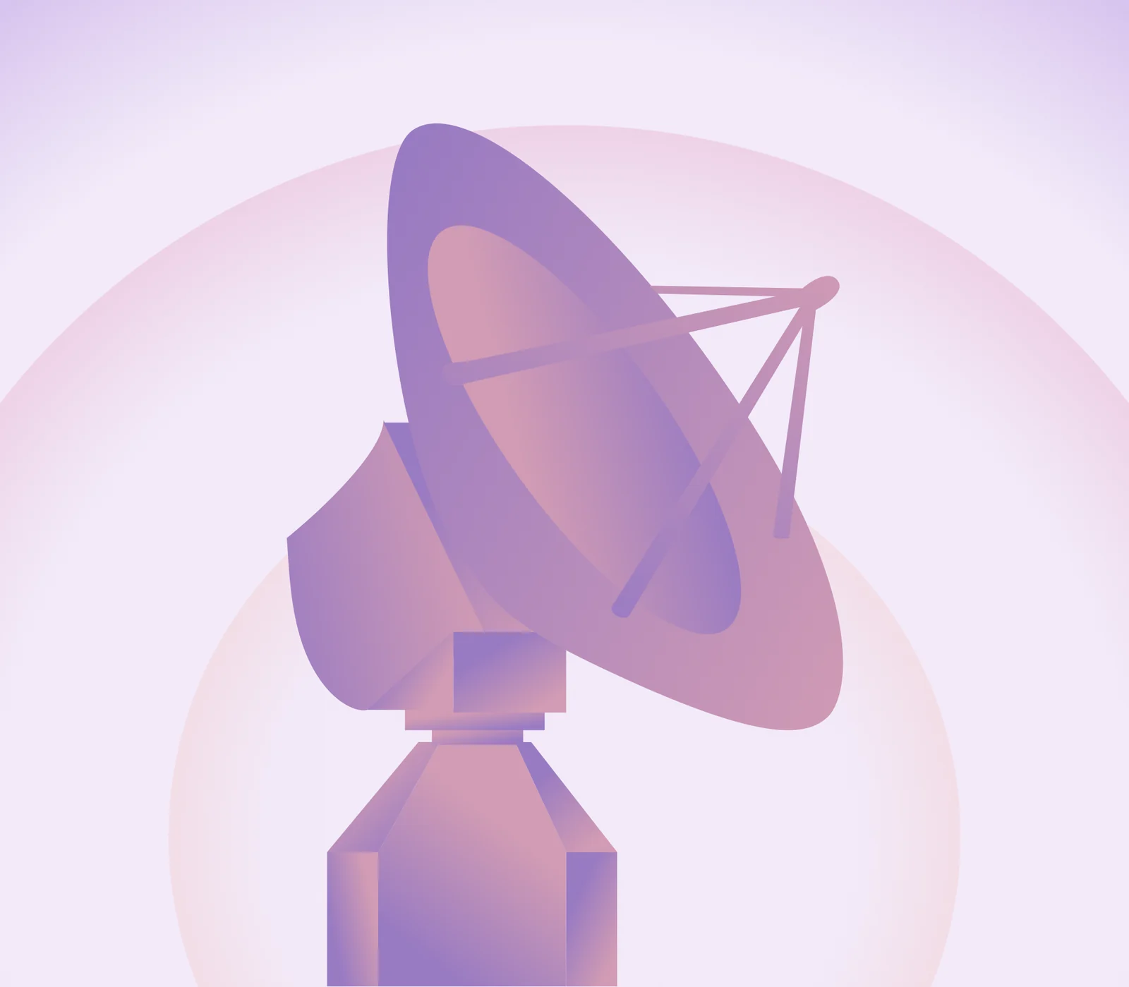 The website’s “Design” illustration: a satellite dish
